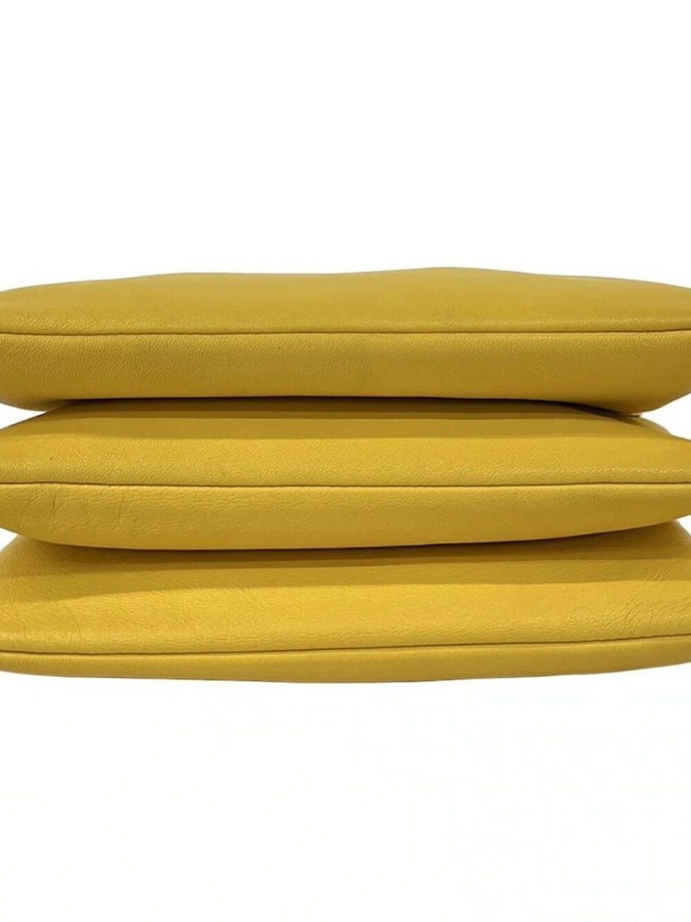 CELINE Trio - Yellow Leather Shoulder Bag - Picture 5 of 15